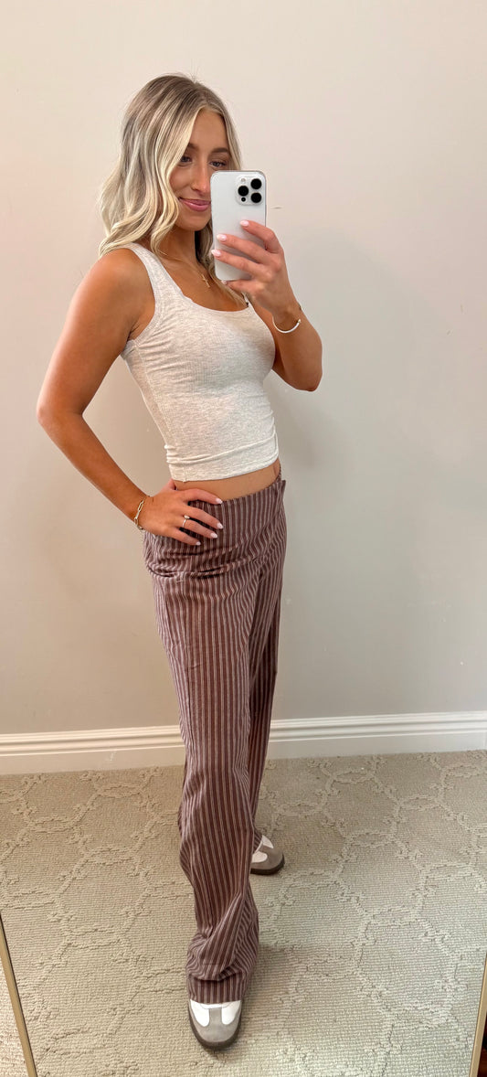 Choclate Striped Trousers