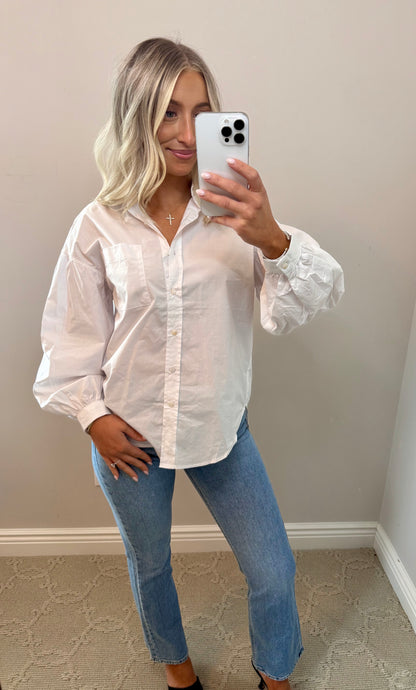 Bubble Sleeve Button Down