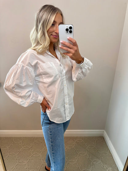 Bubble Sleeve Button Down