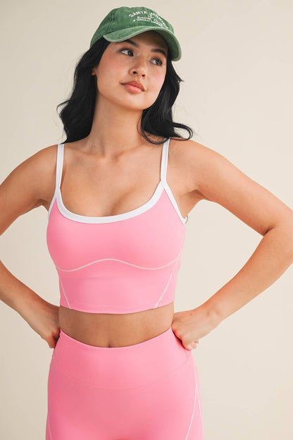 The Contrast Bike Short Set (PINK)
