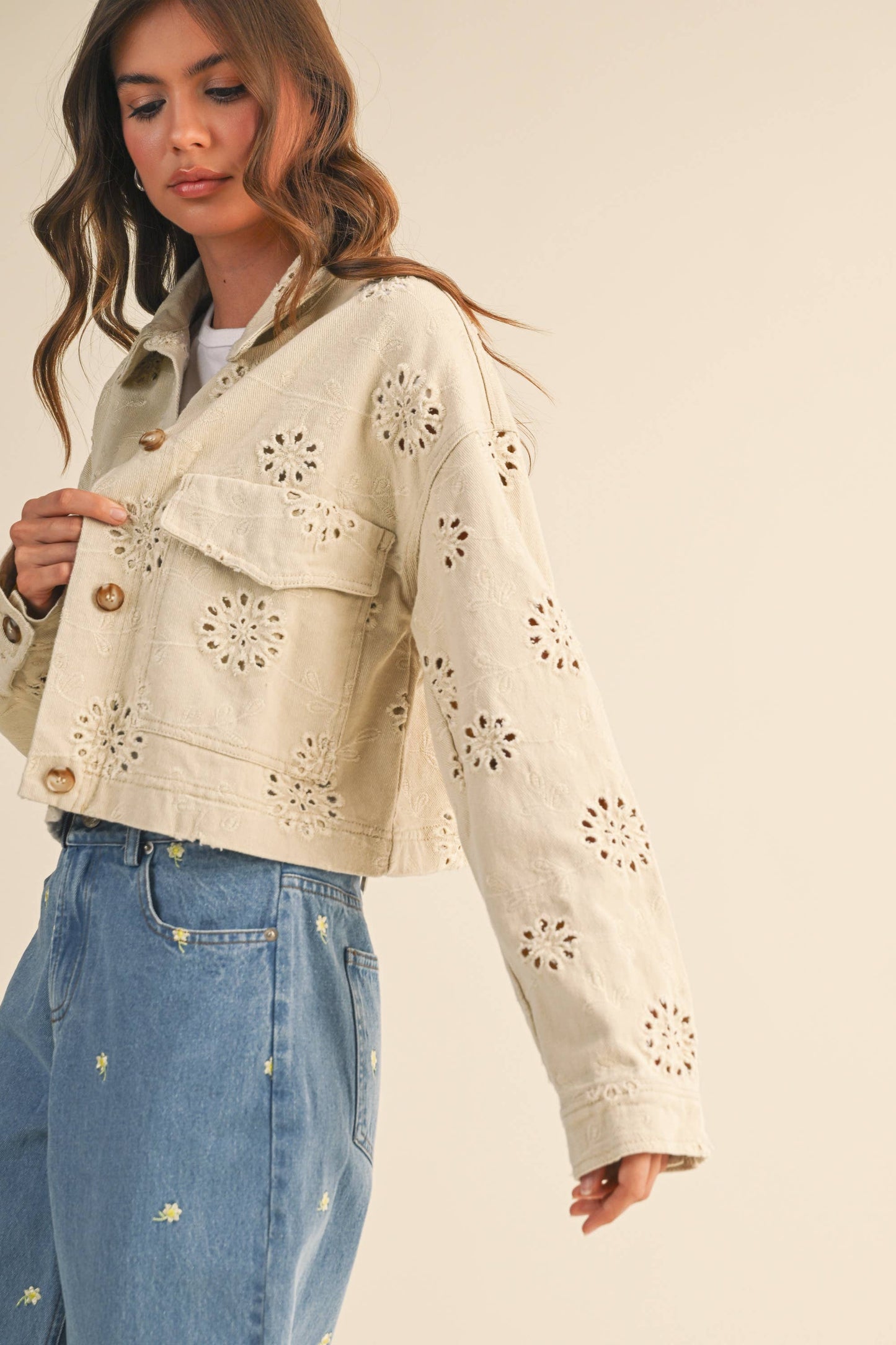 Twill Cropped Jacket