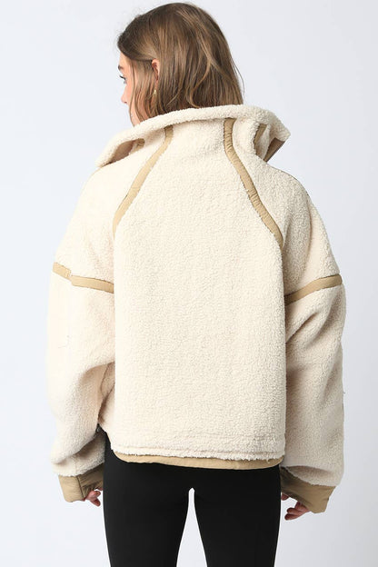 Ivory Fleece Quarter Zip