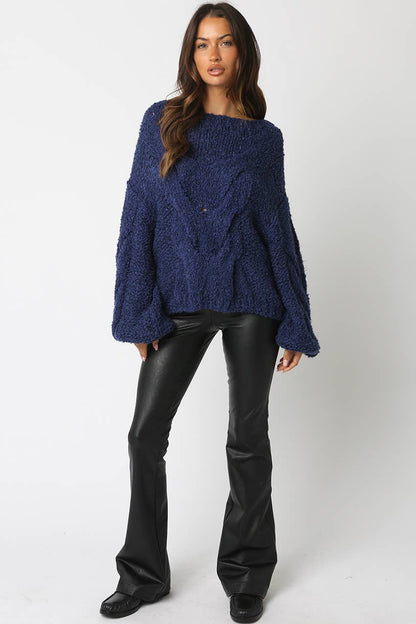 Jamie Knit Sweater (NAVY)