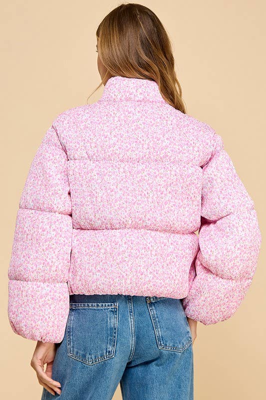 Floral Printed Puffer Jacket