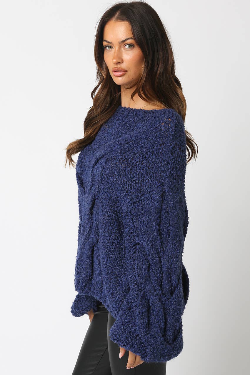 Jamie Knit Sweater (NAVY)