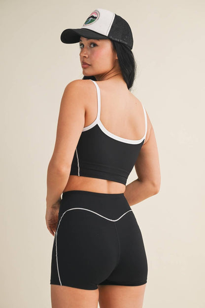 The Contrast Bike Short Set (BLACK)