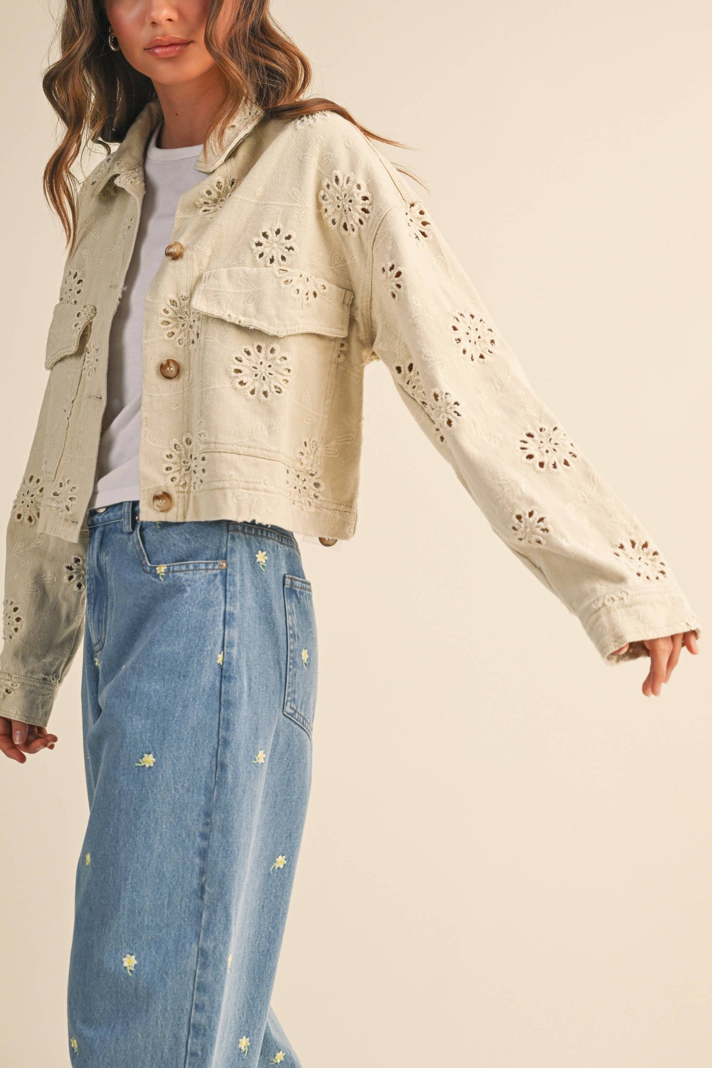 Twill Cropped Jacket