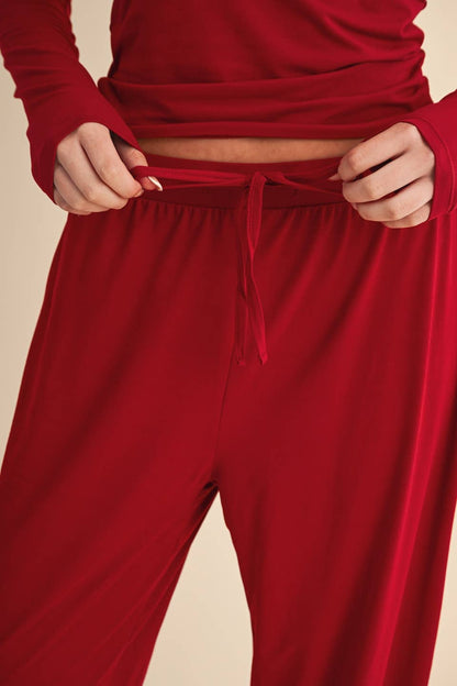 Soft Knit Jersey Set (CHERRY)