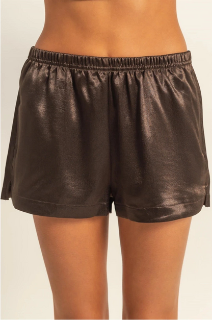 Satin Sweetie Shorts (DARK CHOCLATE)